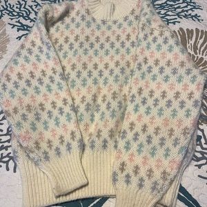 Patterned Cream Sweater